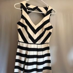 Black and White Striped Dress